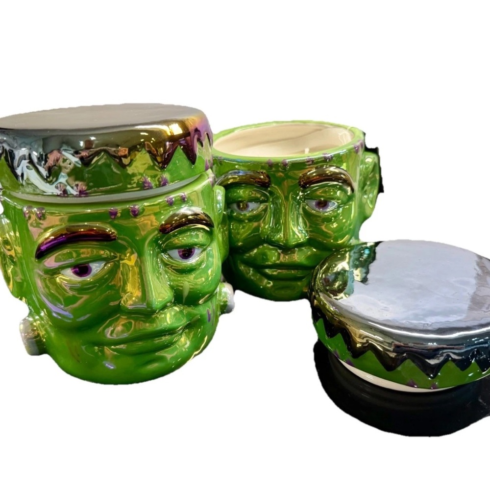 LAST ONE! NEW MARTHA STEWART Iridescent FRANKENSTEIN Halloween Candle - Picture 7 of 8